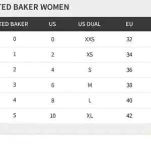 Baker Dress Ted Baker Shoe Size Chart Ted Baker London Dresses Nwt